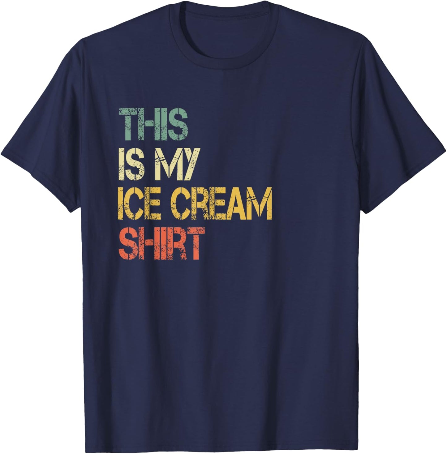 This is My Ice Cream Shirt Funny Birthday Party Cute Kids T-Shirt - T-Shirt | Navy