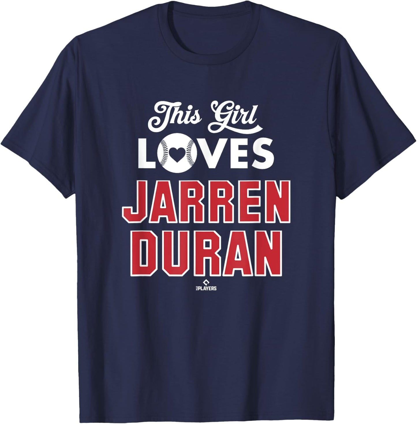 This Girl Loves Jarren Duran Boston Baseball MLBPA T-Shirt - T-Shirt | Navy