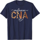 Melanin CNA Leopard Black Certified Nursing Assistant T-Shirt - T-Shirt | Navy