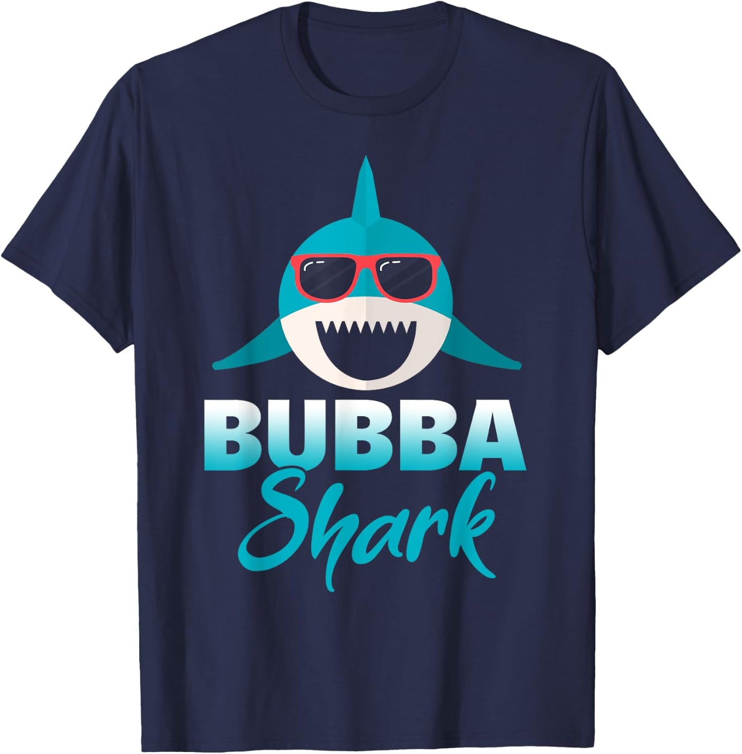 Bubba Shark Wearing Cool Sunglasses Grandpa T-Shirt - T-Shirt | Navy