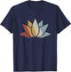 Lotus Retro Style Vintage T-Shirt - T-Shirt | Navy