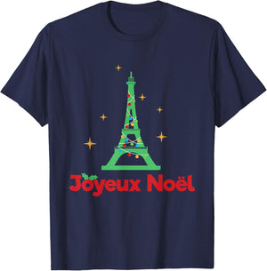 French Merry Christmas - Joyeux Noel T-Shirt - T-Shirt | Navy