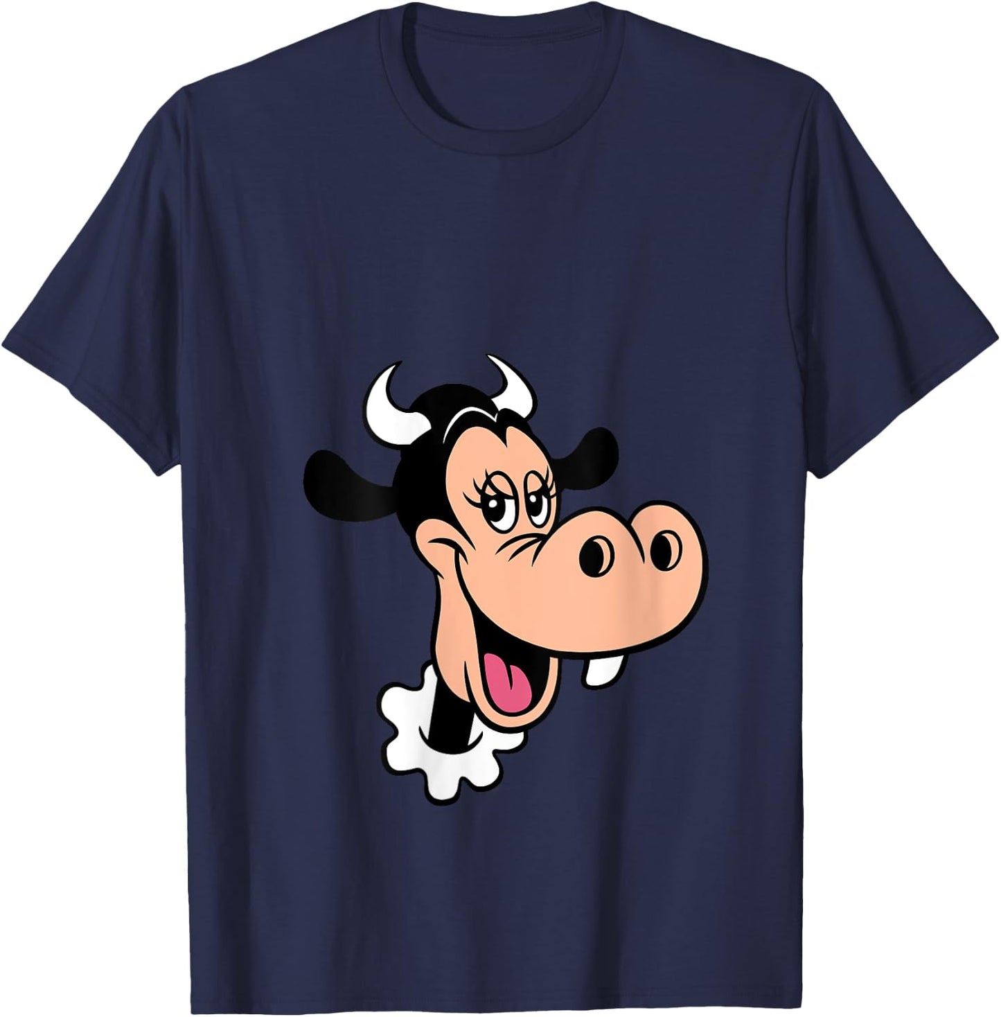 Disney Clarabelle Cow Big Face Costume V-Neck T-Shirt - T-Shirt | Navy