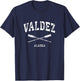 Valdez Alaska Vintage Nautical Crossed Oars T-Shirt - T-Shirt | Navy