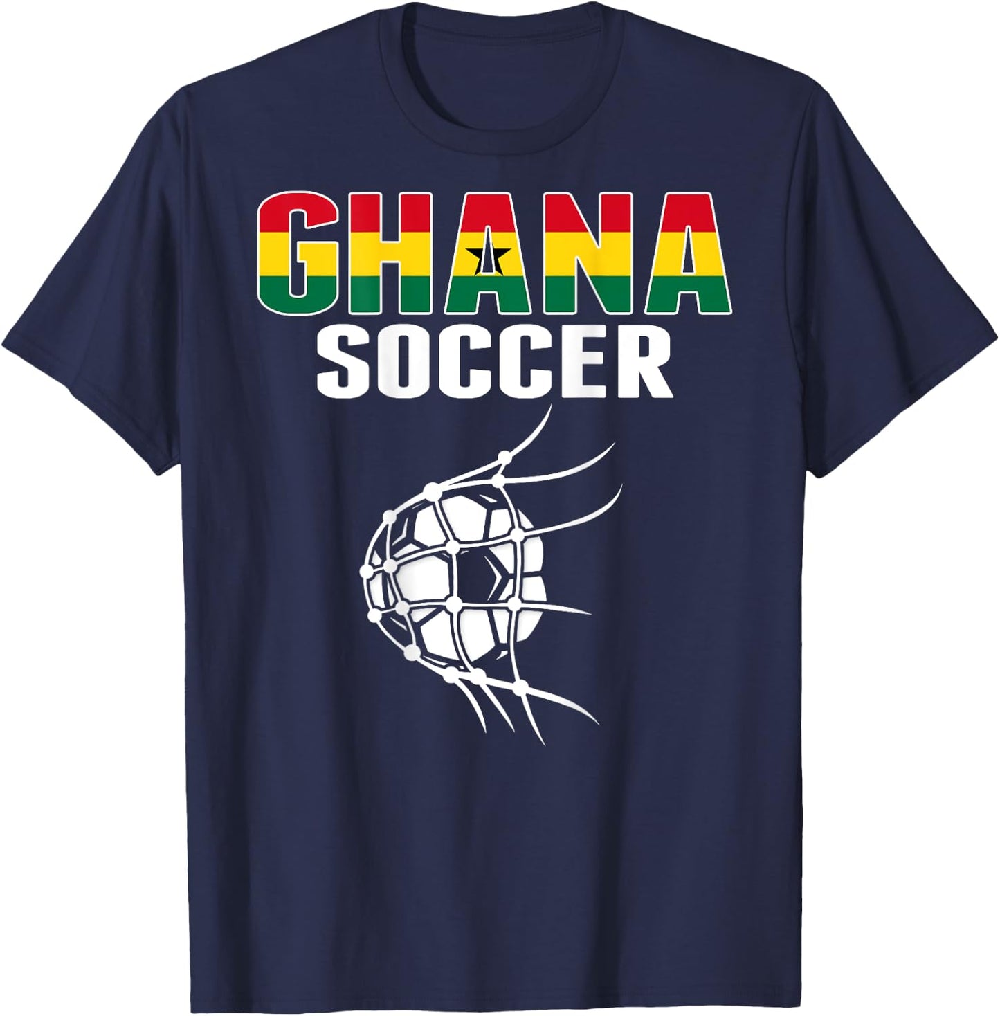 Proud Ghana Soccer Fans Jersey Support Ghanian Football Team T-Shirt - T-Shirt | Navy