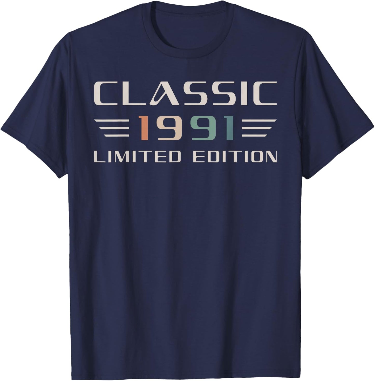 Classic 1991 Voiture Ancienne 35e Anniversaire T-Shirt - T-Shirt | Navy