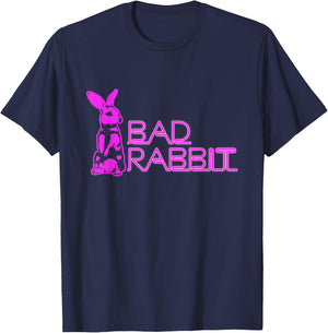 Bad Rabbit Bunny Bloody Hater Antisocial Horror Introverted T-Shirt - T-Shirt | Navy