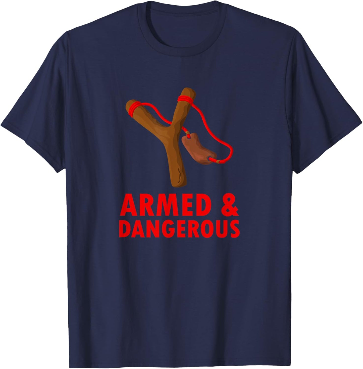 Toy Slingshot Backyard Rabbit & Squirrel Hunting T-Shirt - T-Shirt | Navy