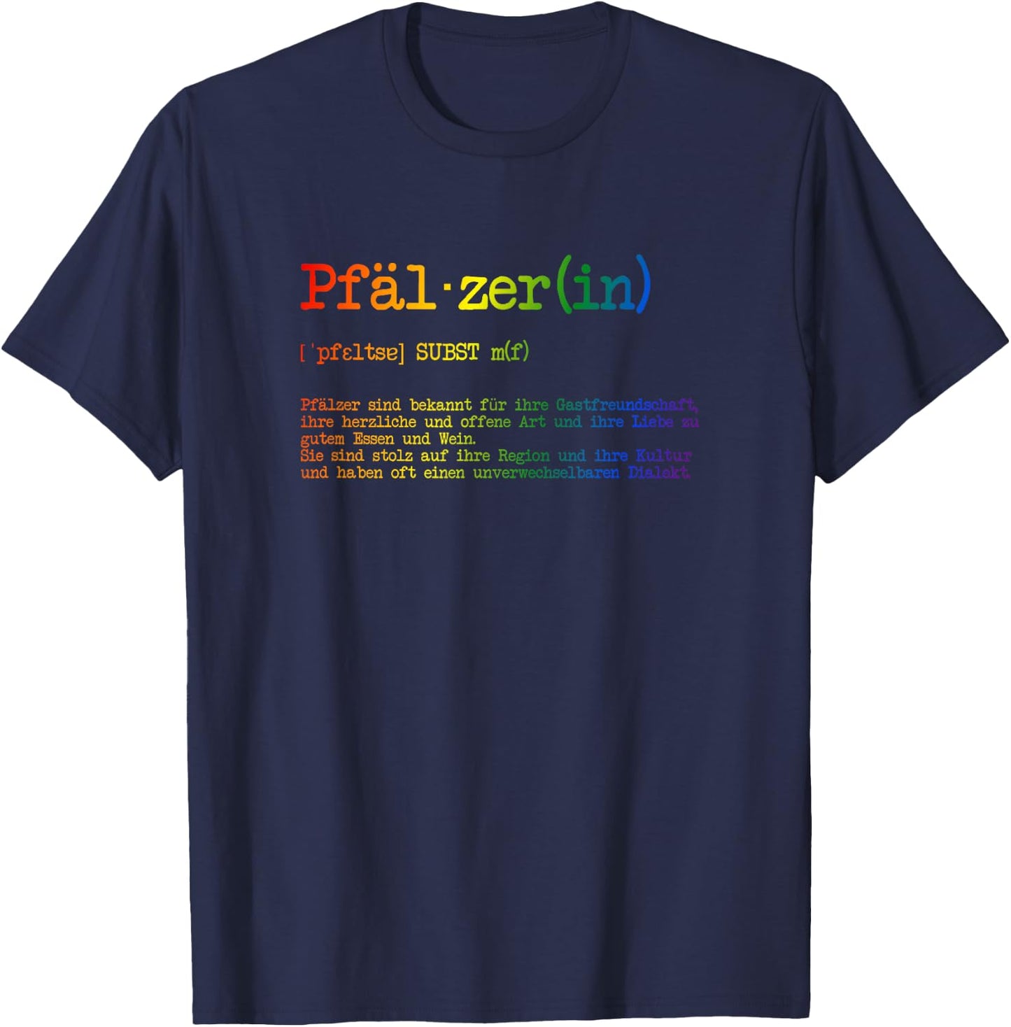 Pfälzer und Pfälzerin Wörterbuch Definition T-Shirt - T-Shirt | Navy