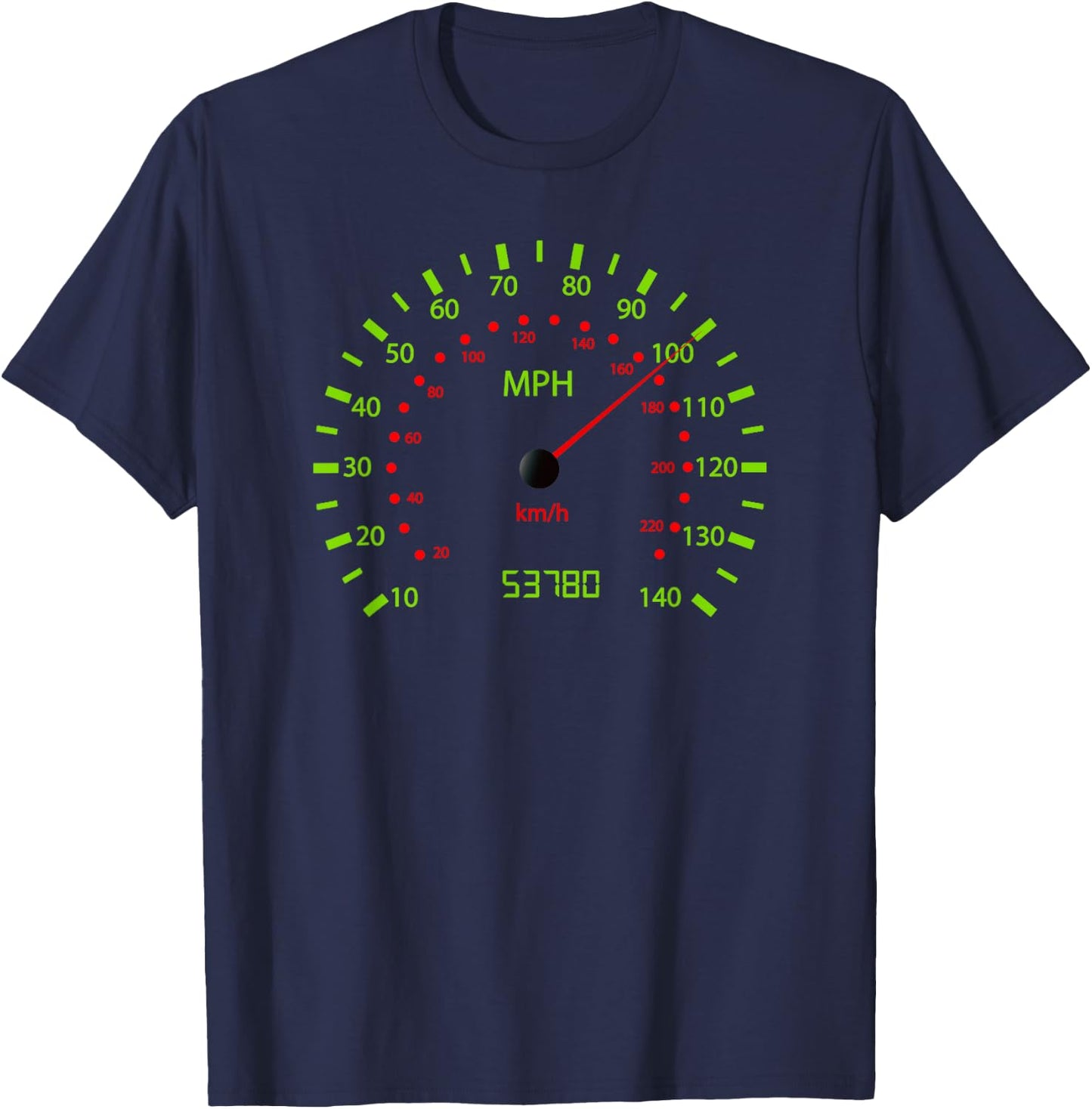 Odometer Car Race High Speed T shirt Motorcycle Bicycle T-Shirt - T-Shirt | Navy