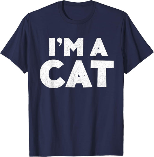 I'm A Cat Shirt Adult Kids Halloween Costume T-Shirt - T-Shirt | Navy