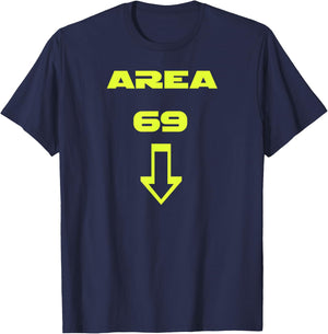 20th Century Fox Television Solar Opposites Terry Area 69 - -Adults, -Kids - Black - Short Sleeve - - Classic Fit - Cotton Blend - Licensed Design - Size: Small T-Shirt - T-Shirt | Navy