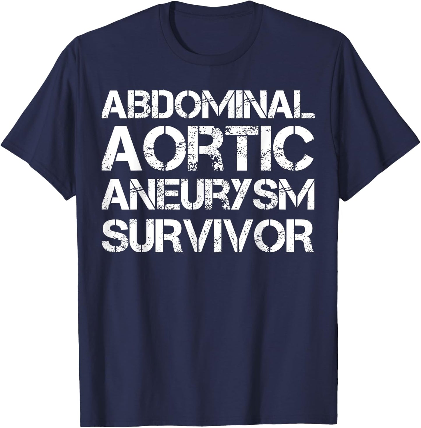 Abdominal Aortic Aneurysm Survivor T-Shirt - T-Shirt | Navy