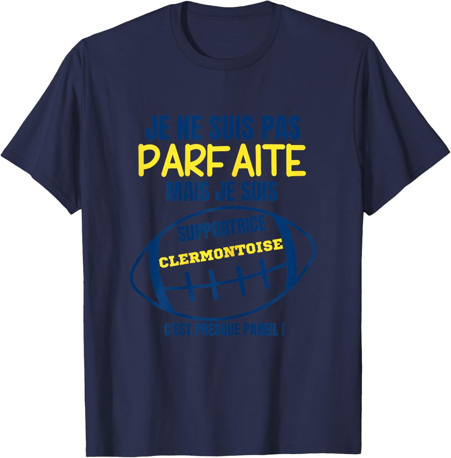 Clermontoise Fan, almost perfect - Humour Rugby , grey, Female X-Small T-Shirt - T-Shirt | Navy
