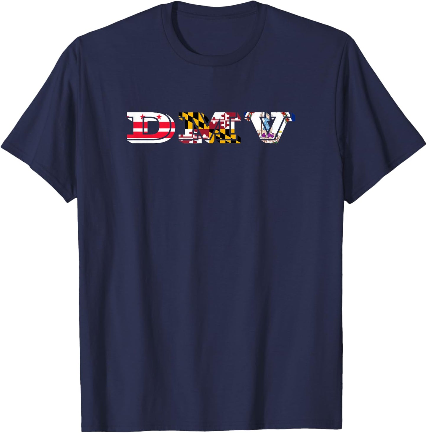 DMV - D.C., Maryland, Virginia - Souvenir T-Shirt - T-Shirt | Navy