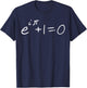 Vintage Math Teacher Euler's Formula and Euler's Identity T-Shirt - T-Shirt | Navy