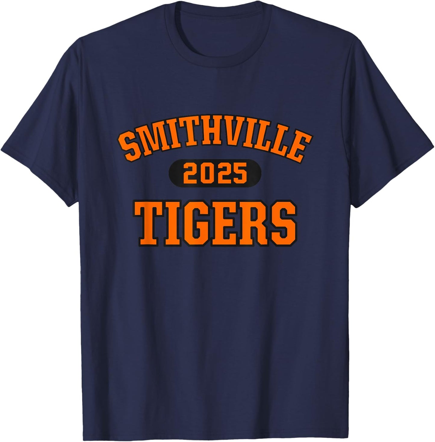 Smithville Tigers High School Arch 2025 T-Shirt - T-Shirt | Navy