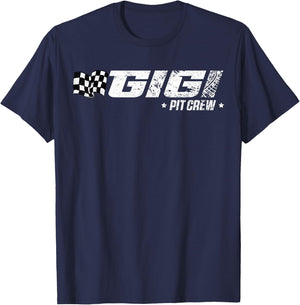Gigi Pit Crew Race Car Birthday Family Racing T-Shirt - T-Shirt | Navy