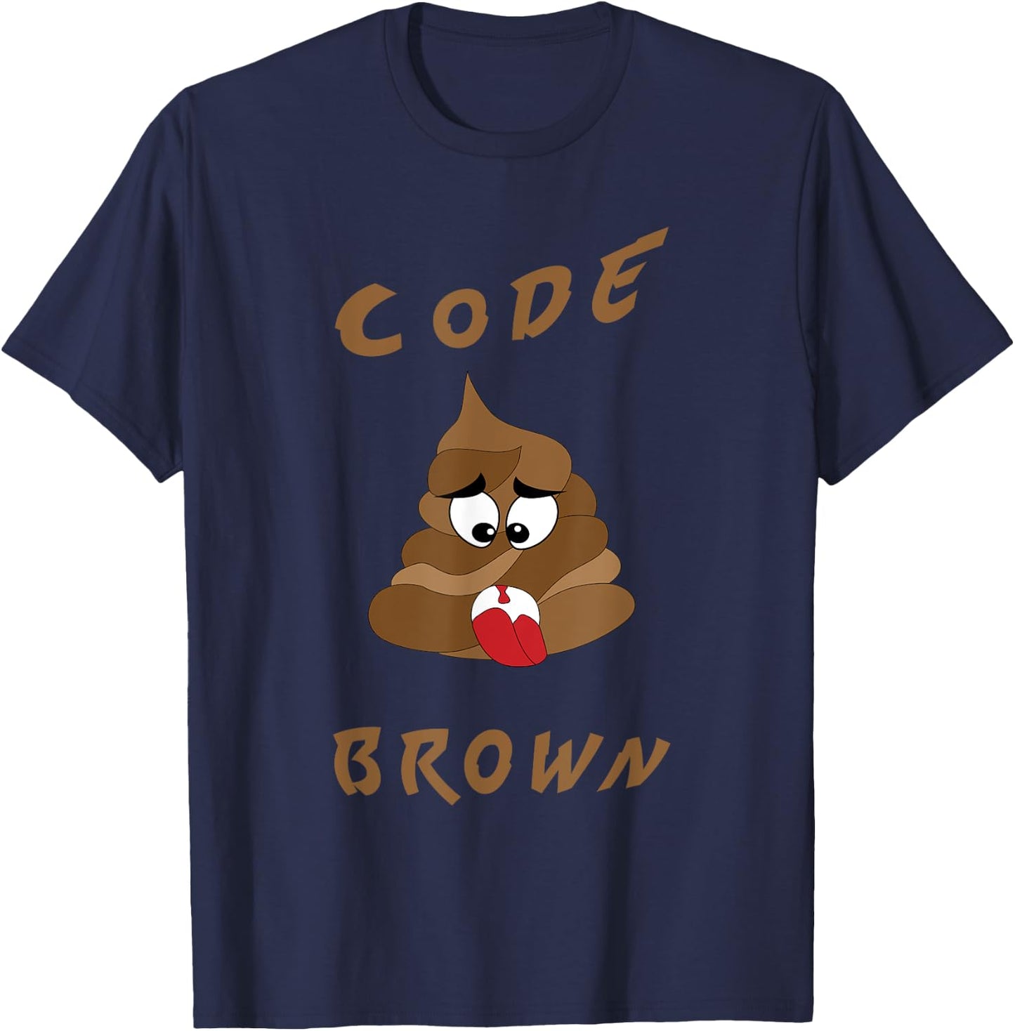 Funny Medical Code Brown | Funny Healthcare T-Shirt - T-Shirt | Navy