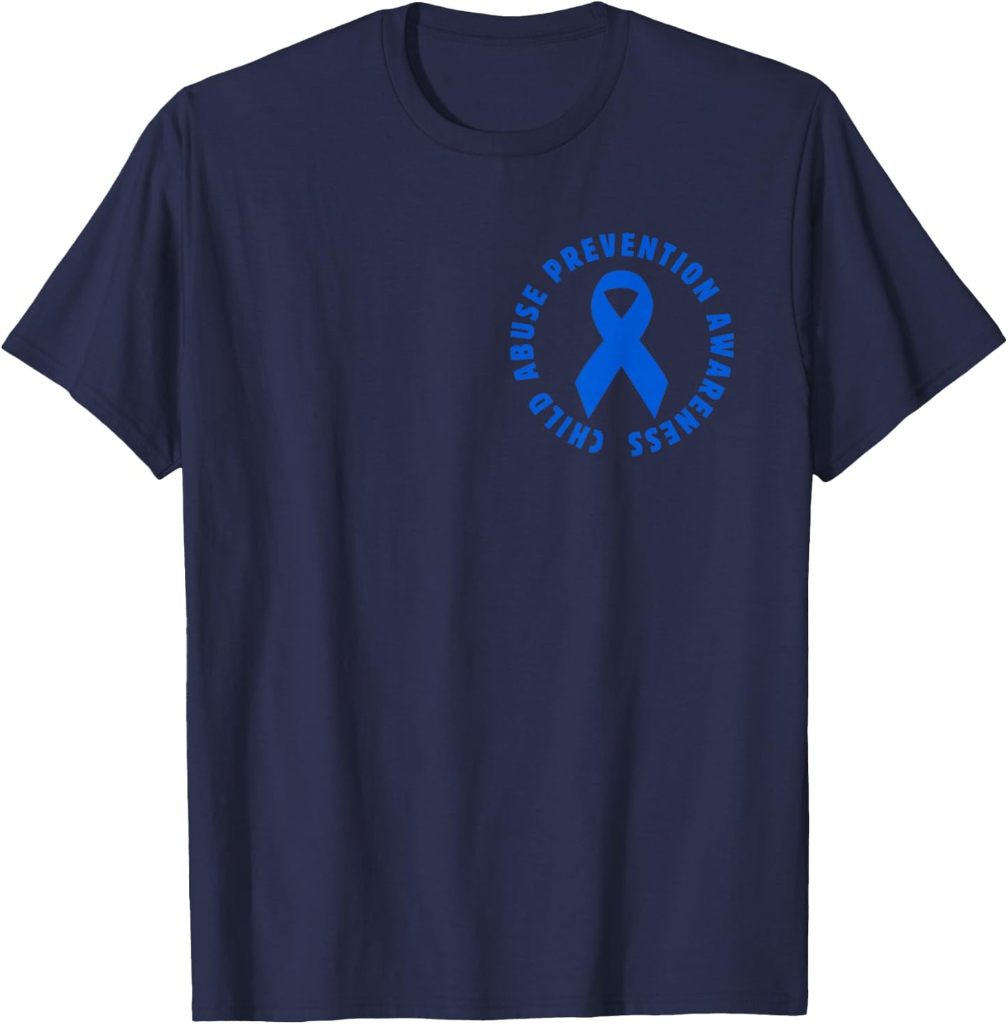 In April We Wear Blue Cool Child Abuse Prevention Awareness T-Shirt - T-Shirt | Navy