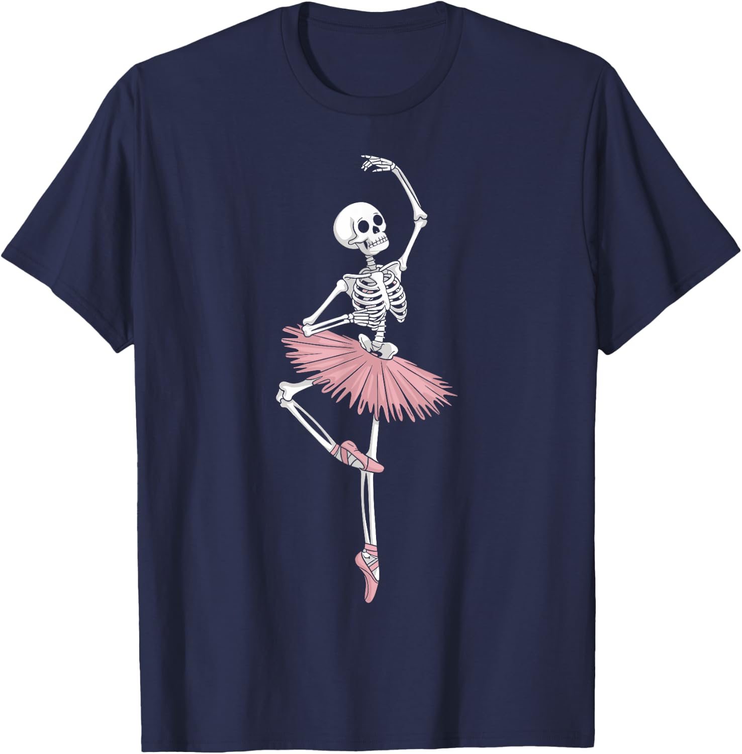 Skeleton Dancing Ballet Lovers Spooky Halloween Dancer T-Shirt - T-Shirt | Navy