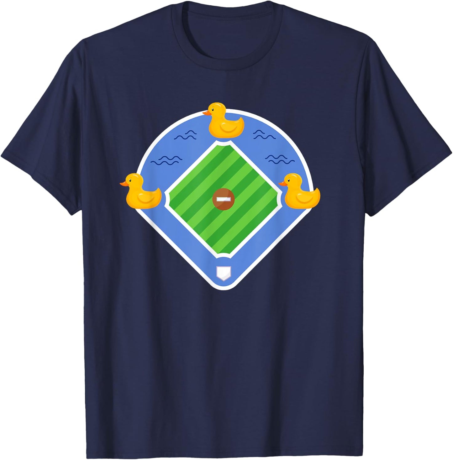 Funny Ducks On The Pond Baseball Quotes Bases Loaded Cute T-Shirt - T-Shirt | Navy