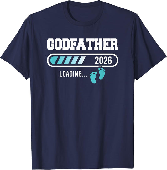 Godfather Est 2026 Soon To Be Godfather Funny Father's Day T-Shirt - T-Shirt | Navy