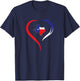 Country Western - I Love Texas And It's State Flag of Texas T-Shirt - T-Shirt | Navy