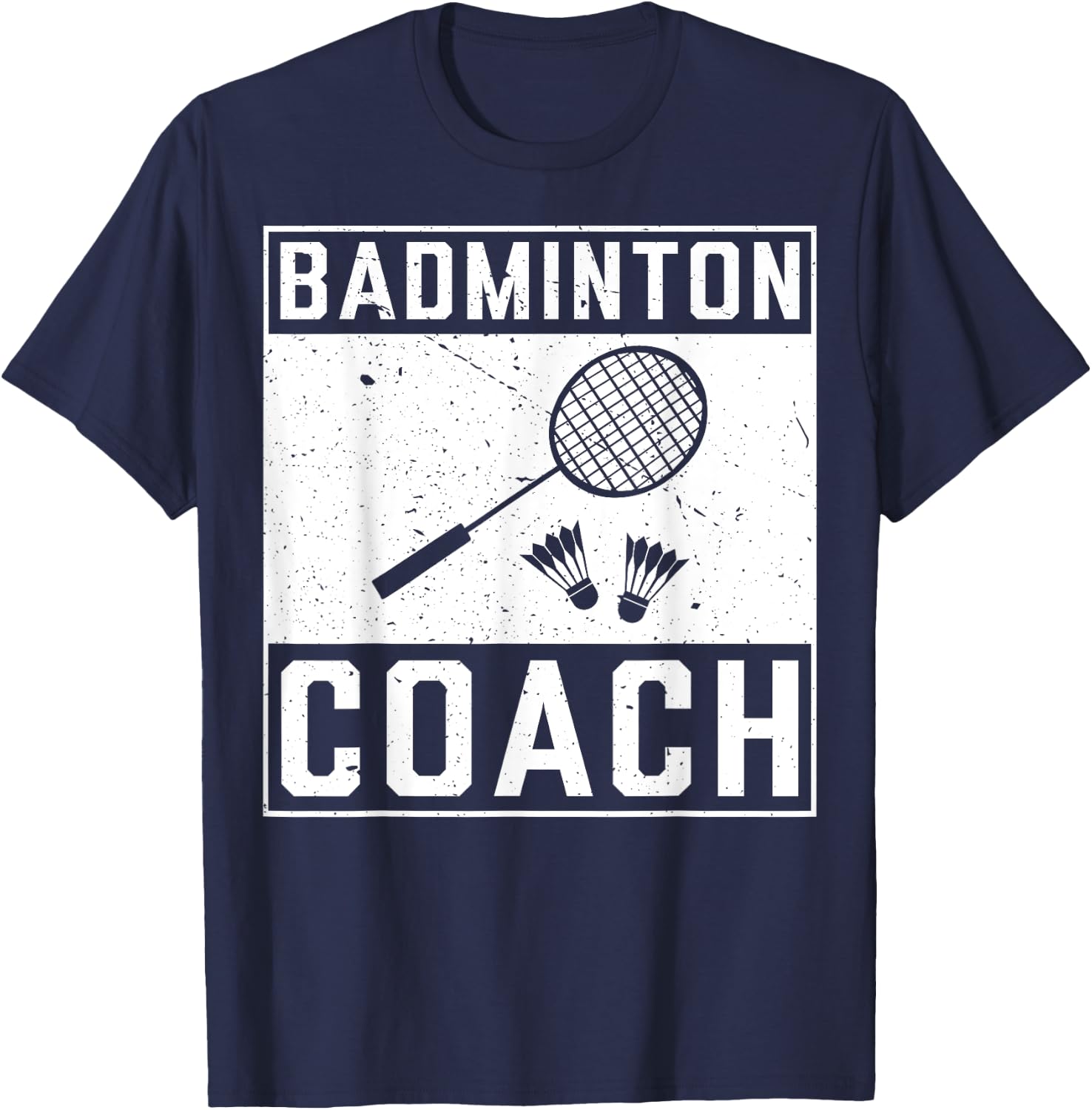 Funny Christmas Gift For Sports Amateur Badminton Coach T-Shirt - T-Shirt | Navy