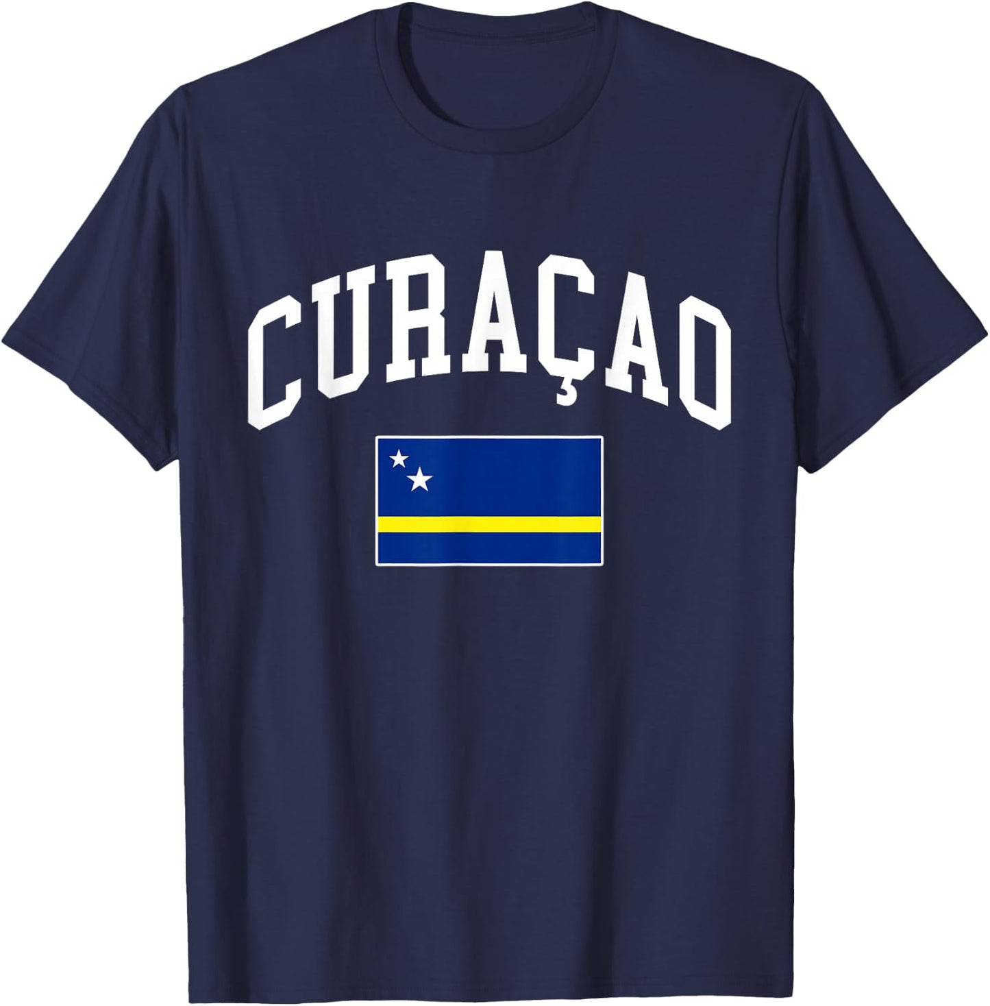 Curaçao Curaçaoan Flag Curacao Retro Vintage Classic Graphic T-Shirt - T-Shirt | Navy