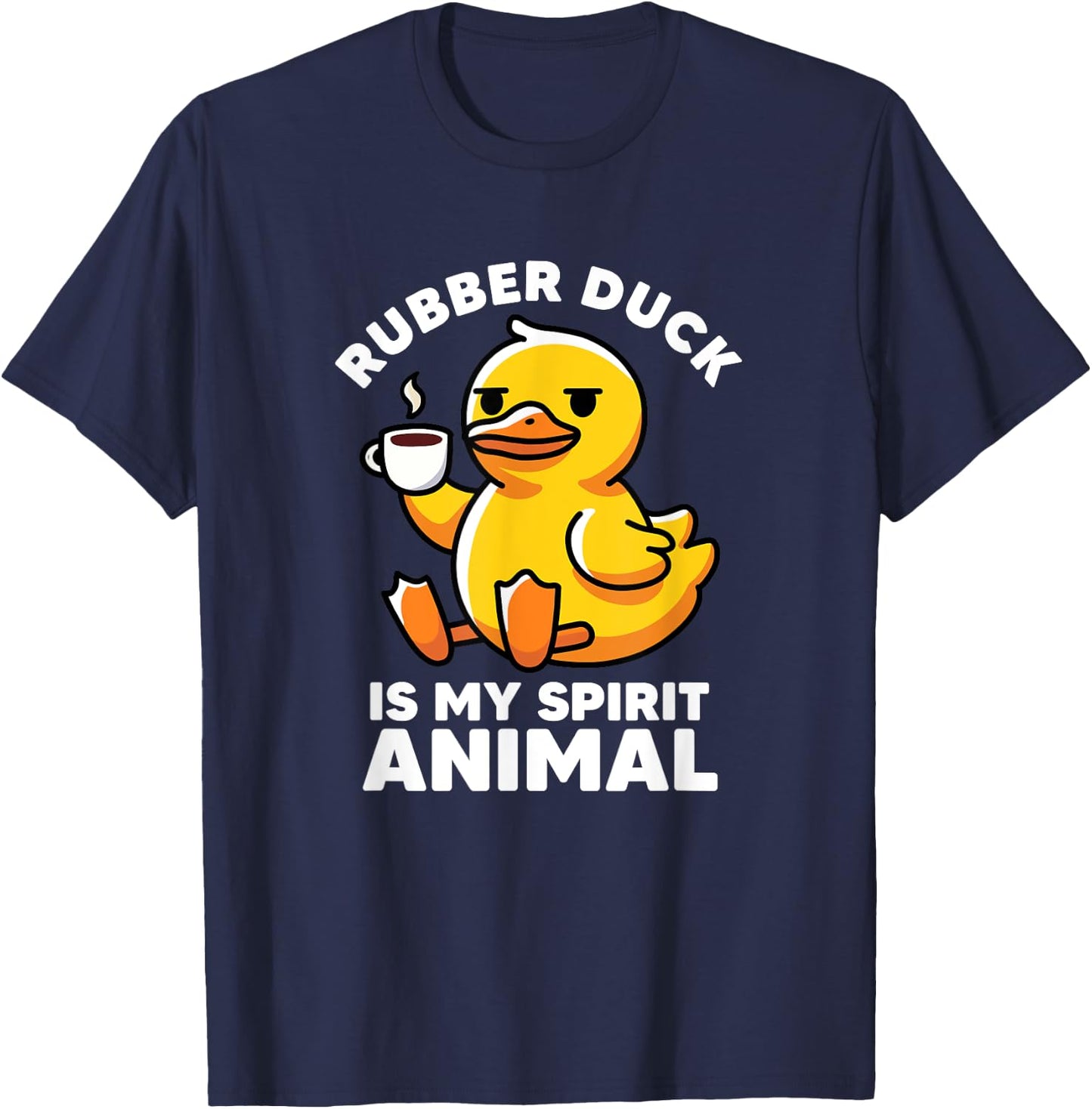 Rubber Duck Is My Spirit Animal I Love Duck Lover Funny Duck T-Shirt - T-Shirt | Navy