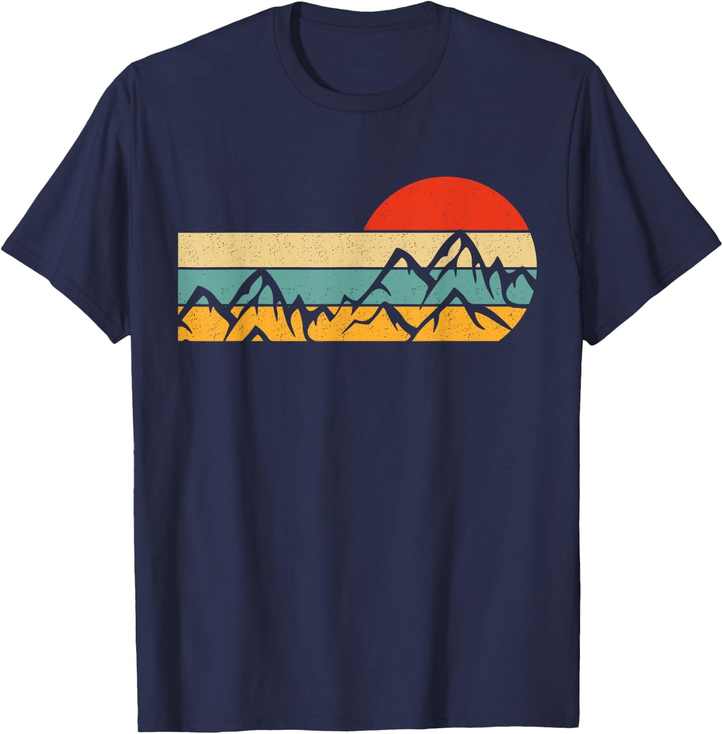 Hiking Design Men Forest Retro Outdoors Mountain Hiking T-Shirt - T-Shirt | Navy