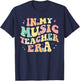 in My Music Teacher Era Retro Back to School Musician Band Men Women T-Shirt - T-Shirt | Navy
