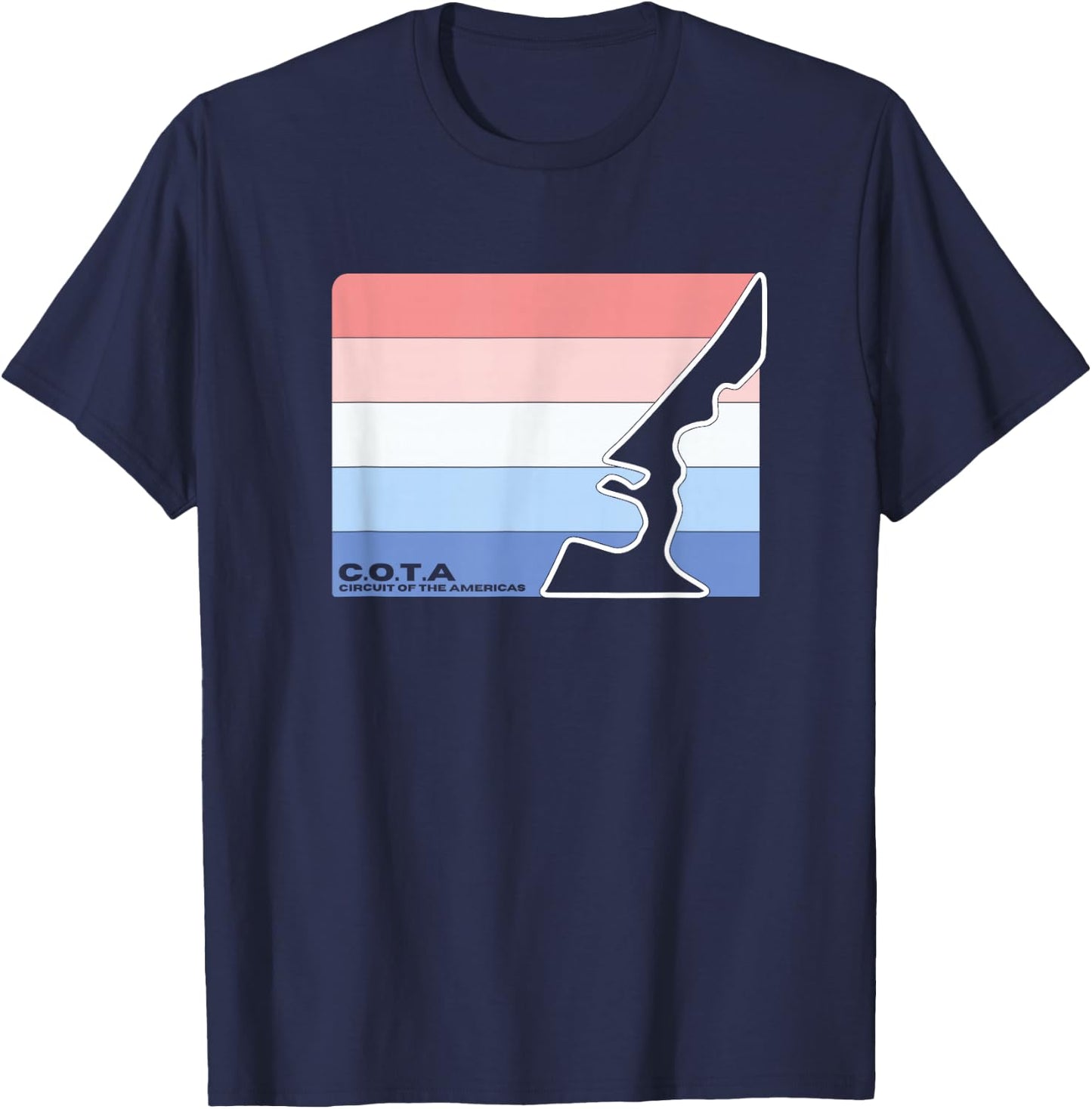COTA USA Racetrack Map Layout T-Shirt - T-Shirt | Navy