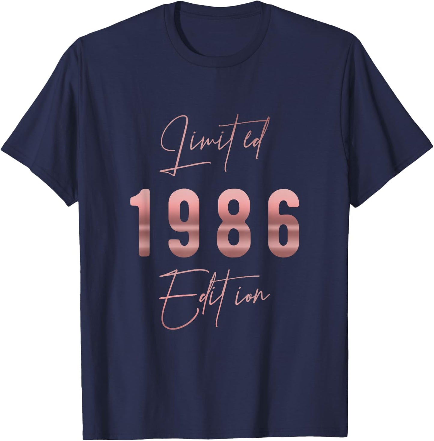 Limited Edition 1986 Birthyear Birthday T-Shirt - T-Shirt | Navy