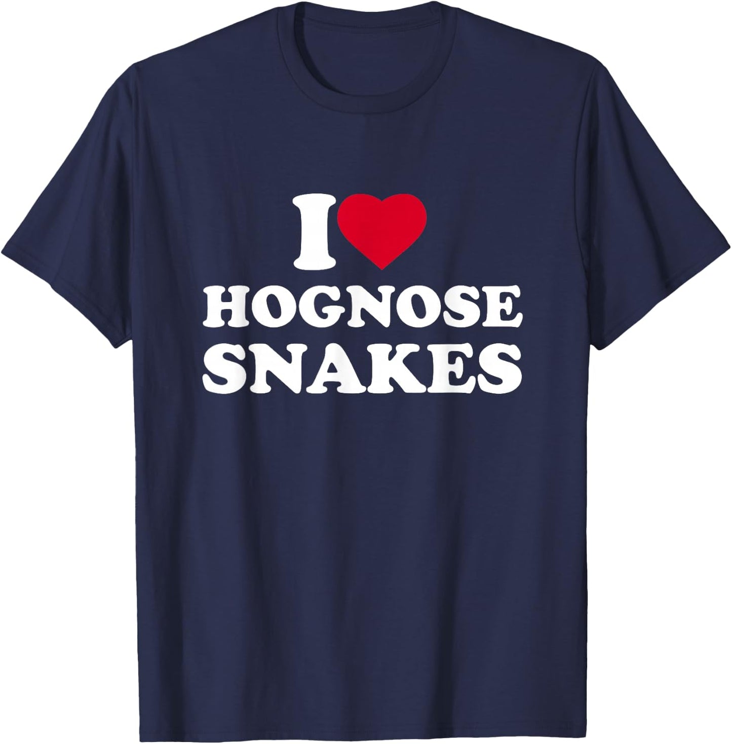 I Love Hognose Snakes Heart Animal Lover T-Shirt - T-Shirt | Navy