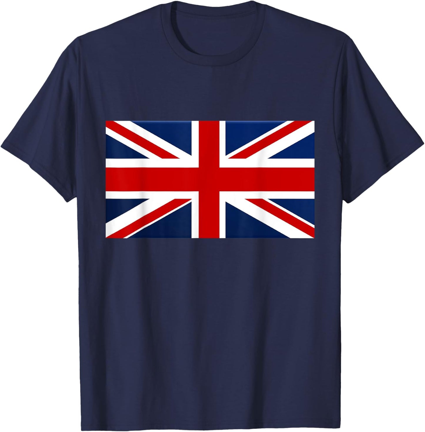 Union Jack Flag , Black, S T-Shirt - T-Shirt | Navy