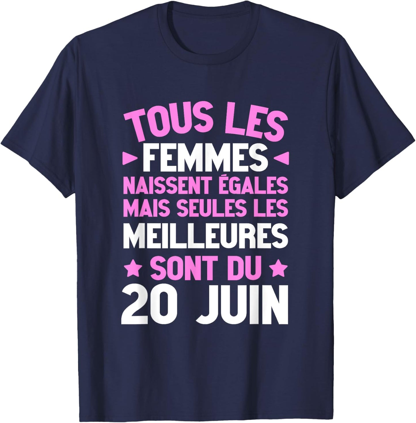 Humour Anniversaire Née 20 Juin Meilleures Citation T-Shirt - T-Shirt | Navy