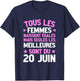 Humour Anniversaire Née 20 Juin Meilleures Citation T-Shirt - T-Shirt | Navy