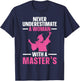 Masters Degree Graduation Art Girls Masters Degree T-Shirt - T-Shirt | Navy