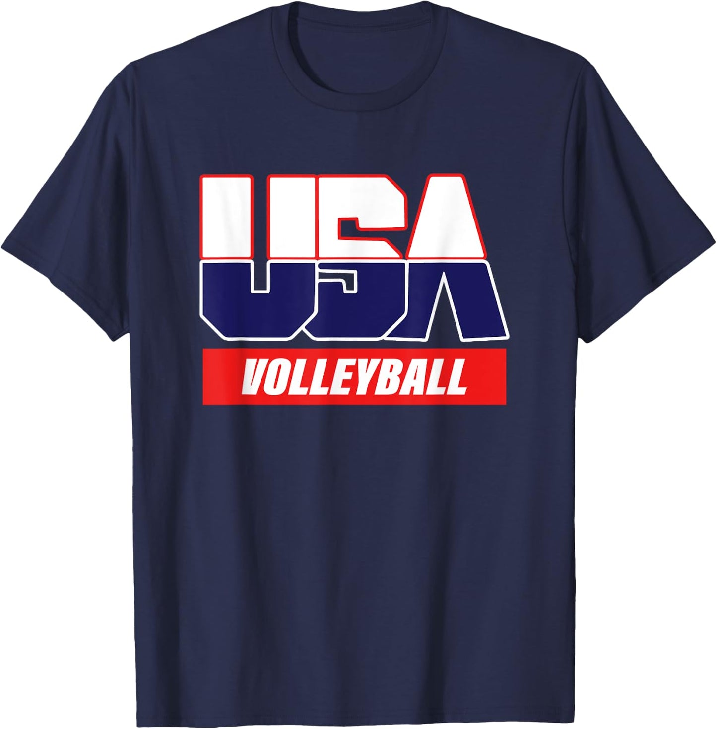 USA Team volleyball - men & women American sports T-Shirt - T-Shirt | Navy