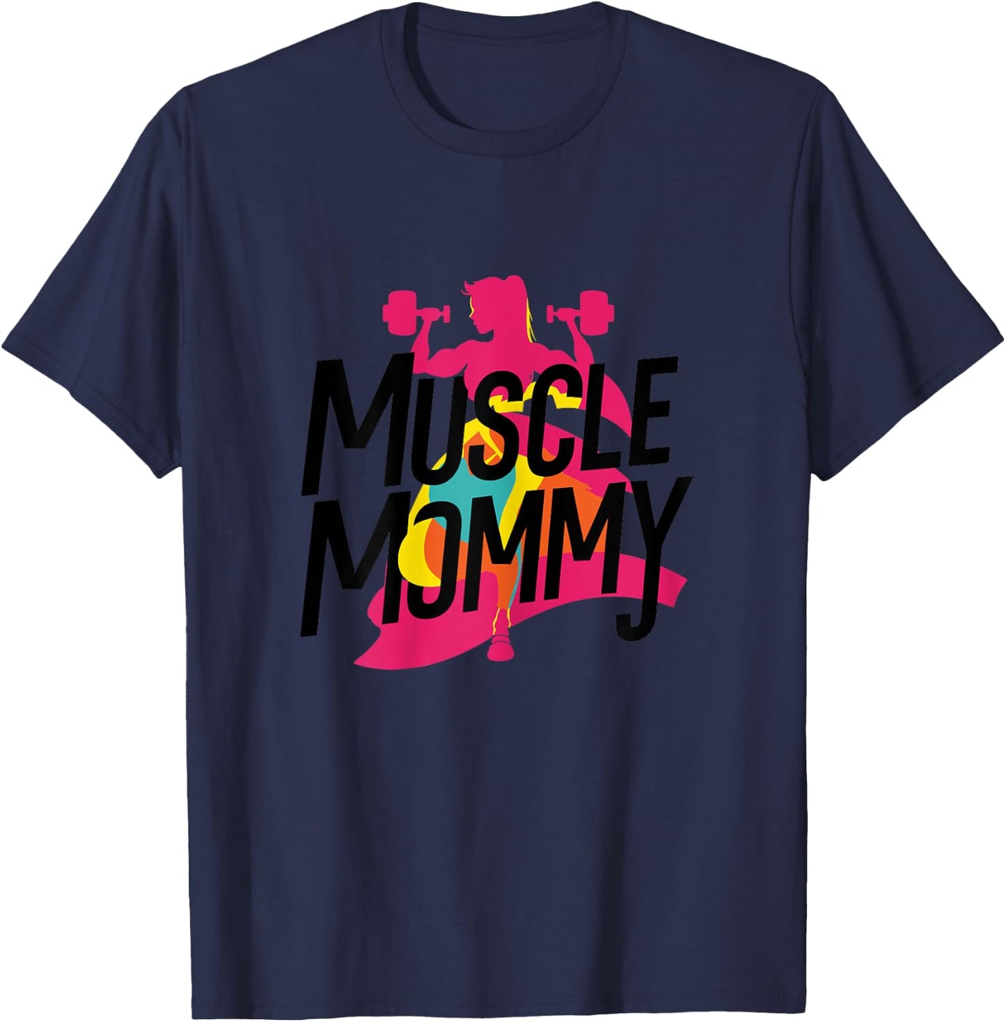 Muscle Mommy Mama Fitnessstudio T-Shirt - T-Shirt | Navy