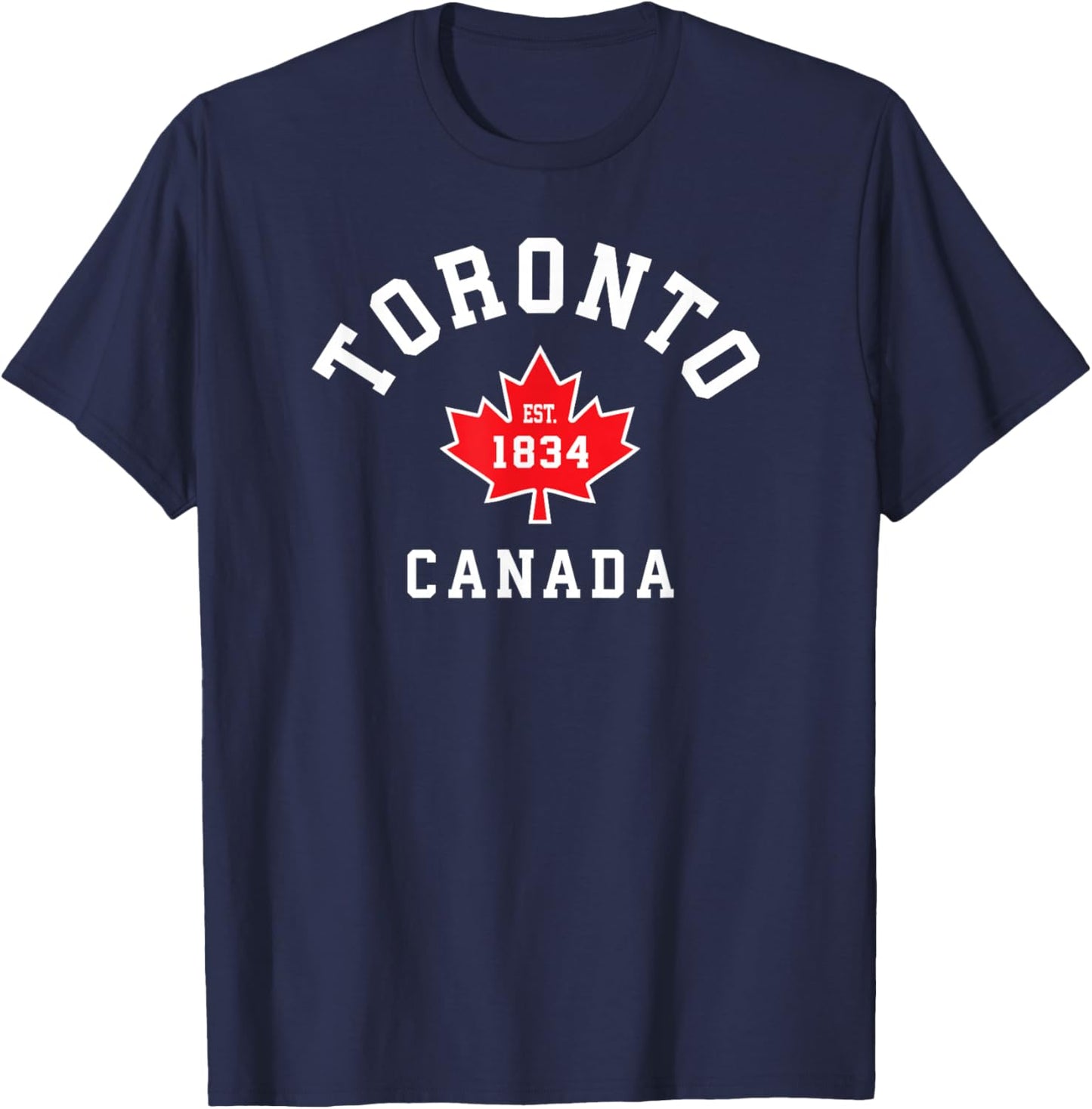 Toronto Canada Canadian Flag Maple Leaf Gift Eh T-Shirt - T-Shirt | Navy