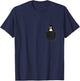Linux Tux In A Pocket Penguin in Chest Pocket Admin T-Shirt - T-Shirt | Navy