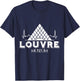 Louvre Museum Heartbeat from Paris France T-Shirt - T-Shirt | Navy