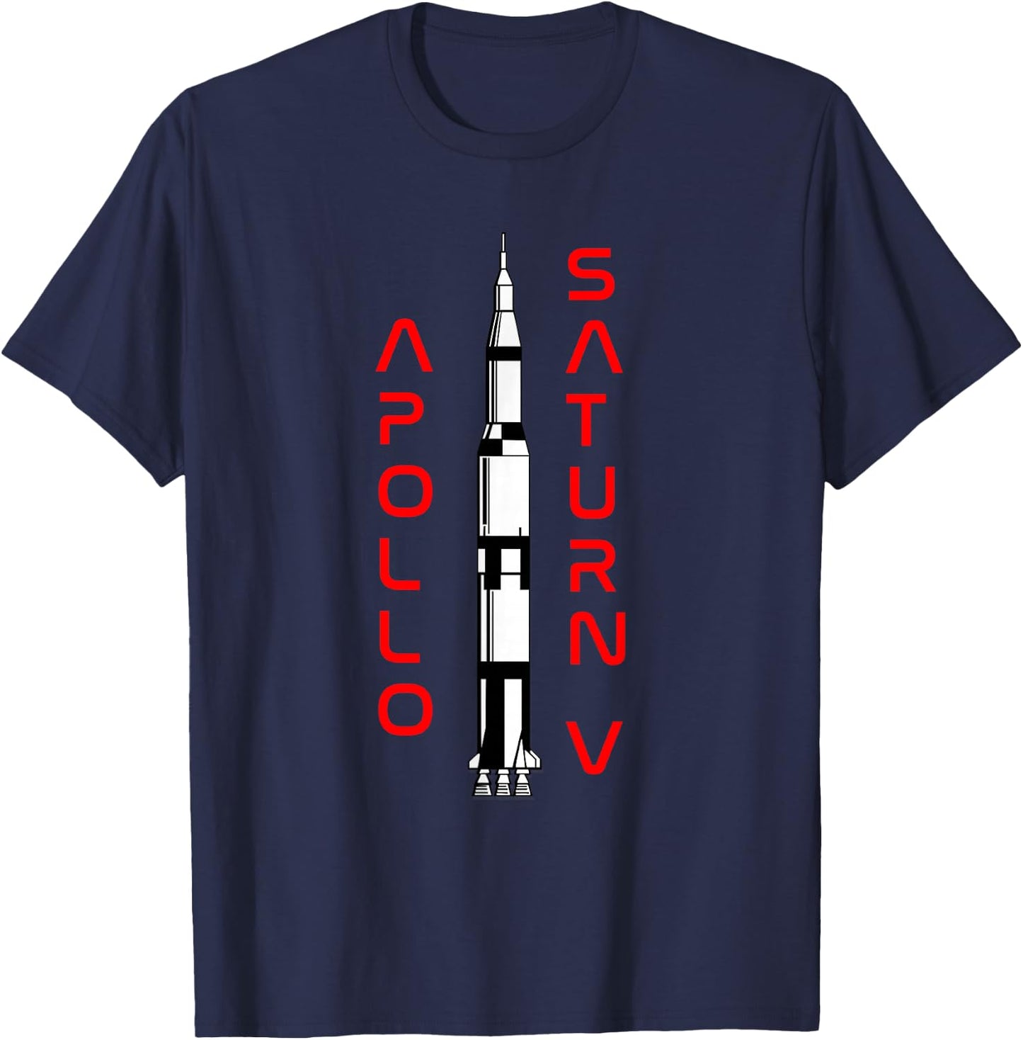 Apollo 11 Saturn V Moon Rocket Space T-Shirt - T-Shirt | Navy