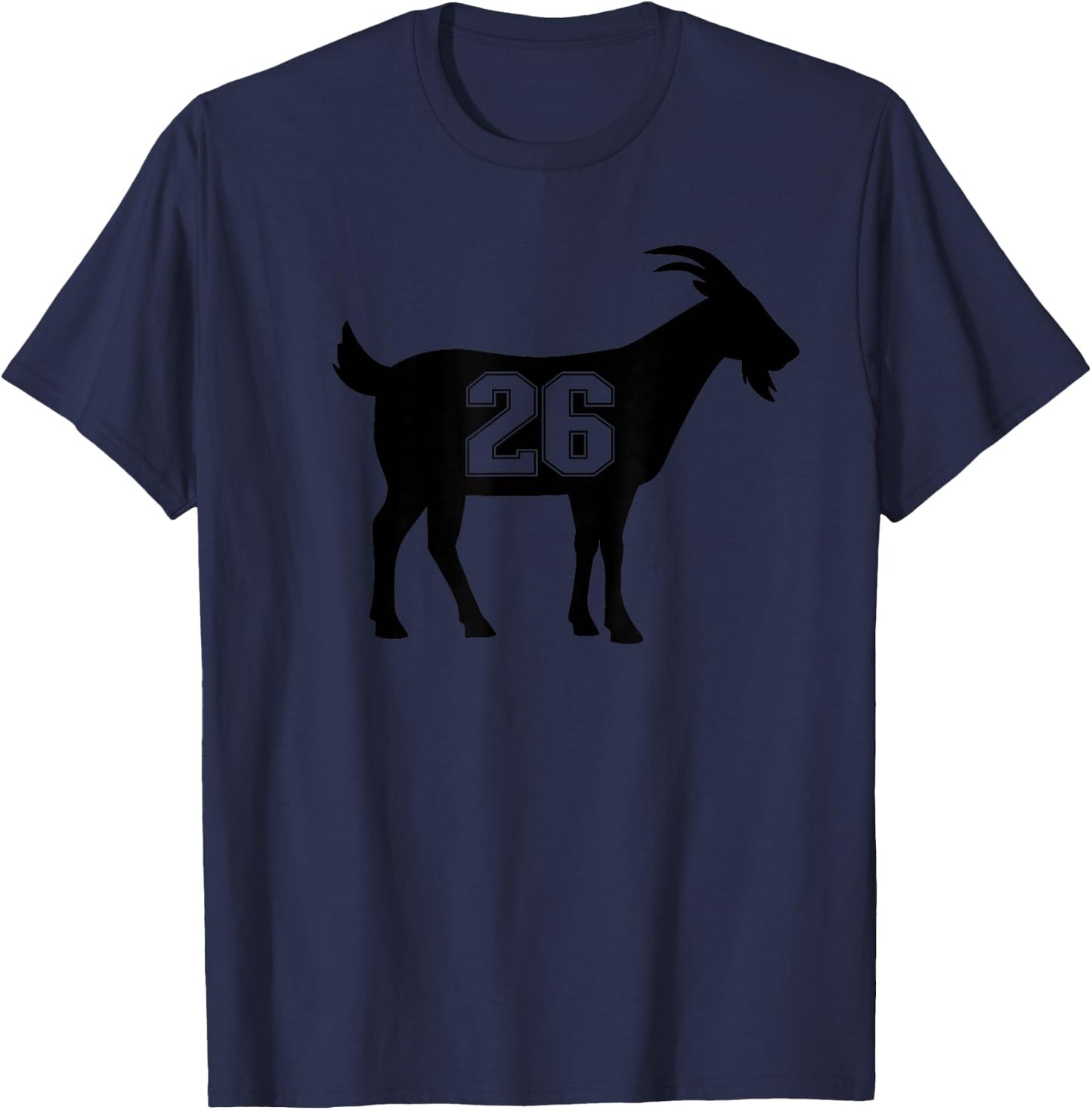 Goat 26 G.O.A.T. Number Twenty-six Goat T-Shirt - T-Shirt | Navy