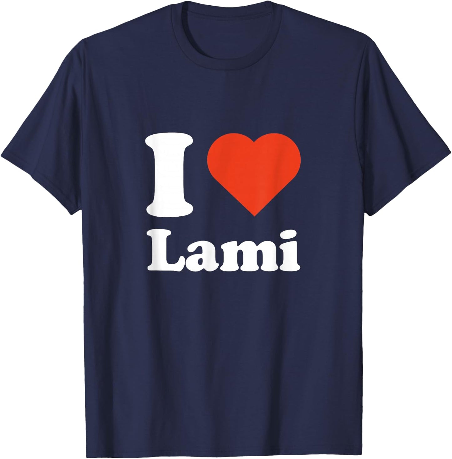 Ich Liebe Lami Rotes Herz Geschenkidee T-Shirt - T-Shirt | Navy