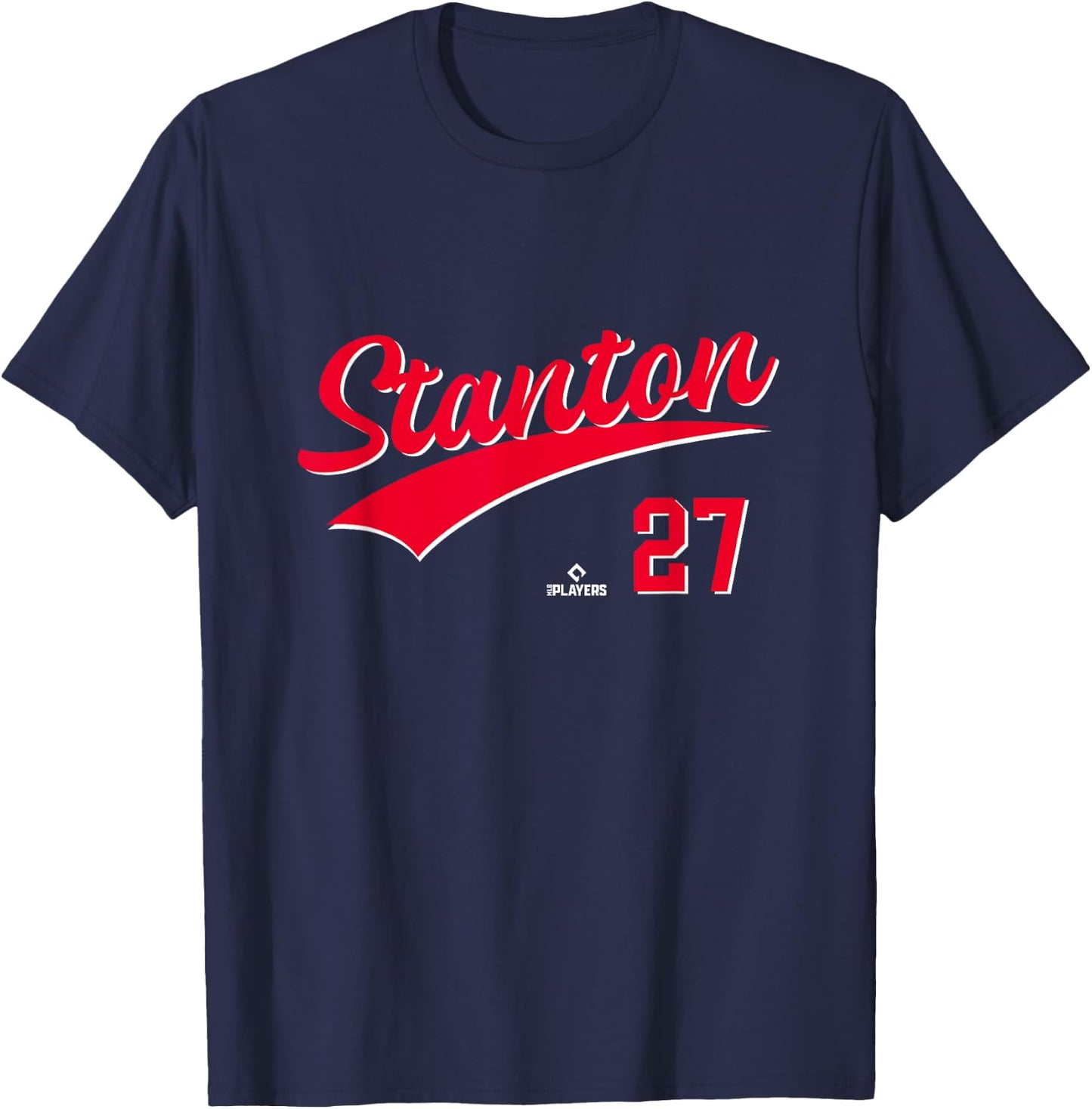 Giancarlo Stanton 27 New York Baseball Player MLBPA T-Shirt - T-Shirt | Navy