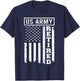 Retired US Army American Flag Retirement 2021 Men Women T-Shirt - T-Shirt | Navy